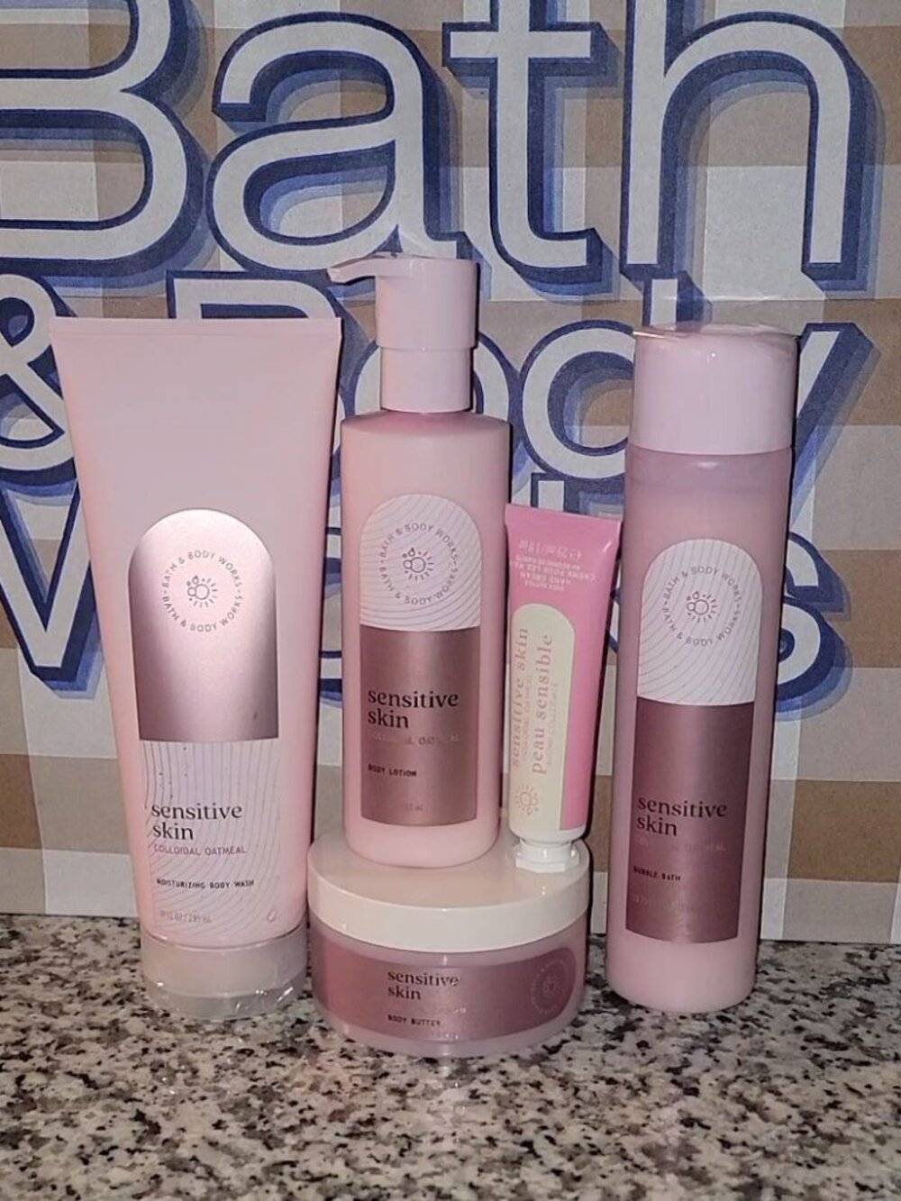 Bath & Body Works SENSITIVE SKIN with Colloidal Oatmeal Body Lotion & Wash NEW